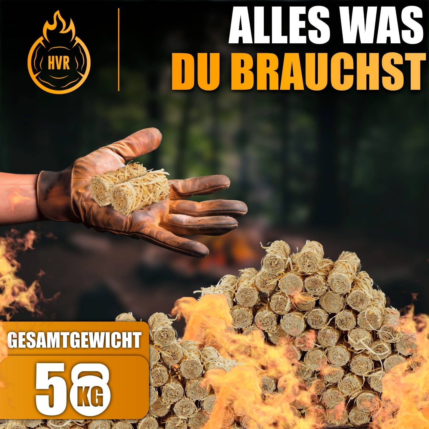 5 kg Anzündwolle – ideal für Vielnutzer, Feuerstellen & Kaminbesitzer